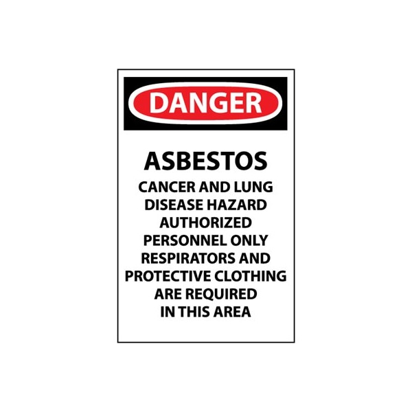 ASBESTOS SIGN PAPER 11" X 17", PK 100